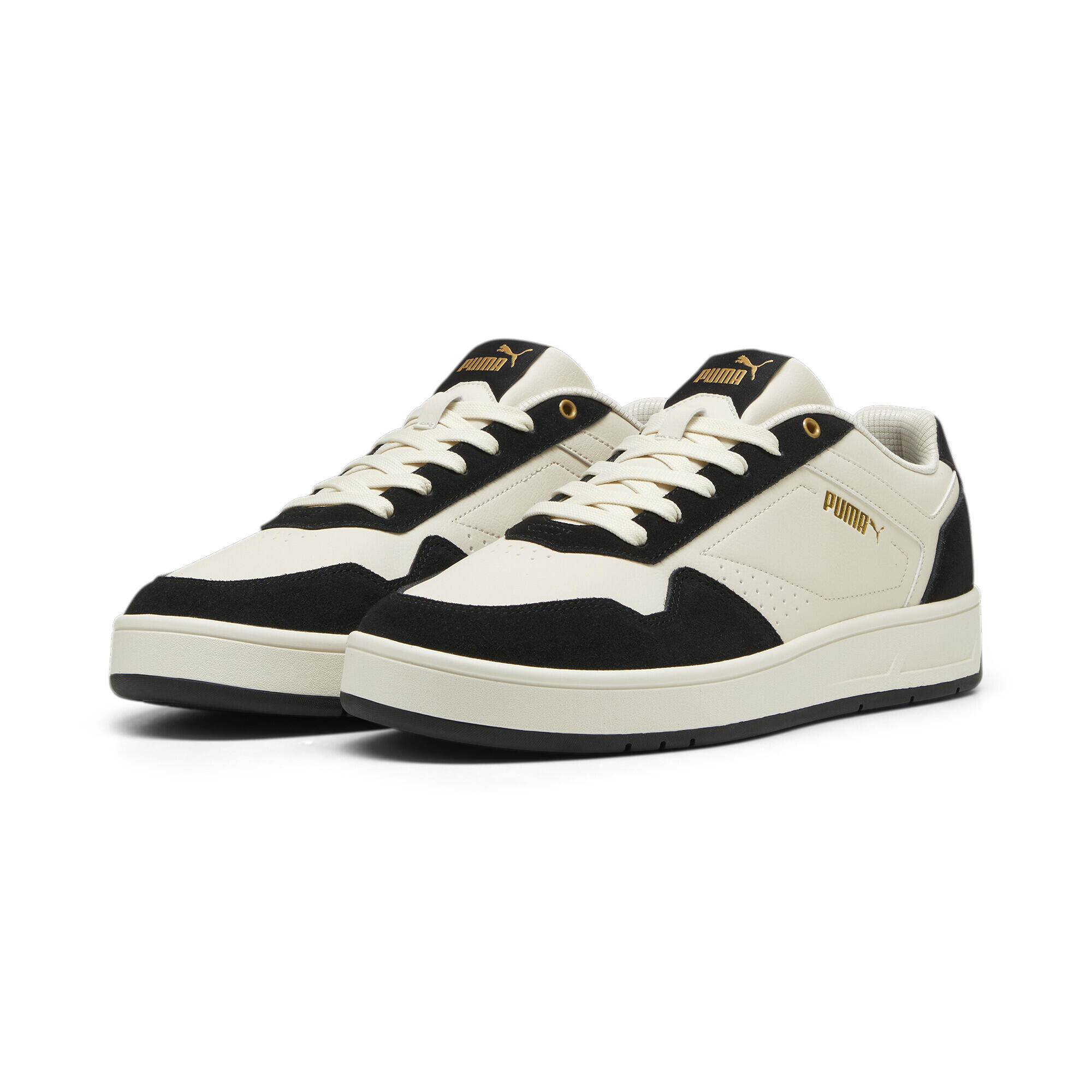 Sneakers Court Classic Suede PUMA Alpine Snow Black Gold White |  Puma