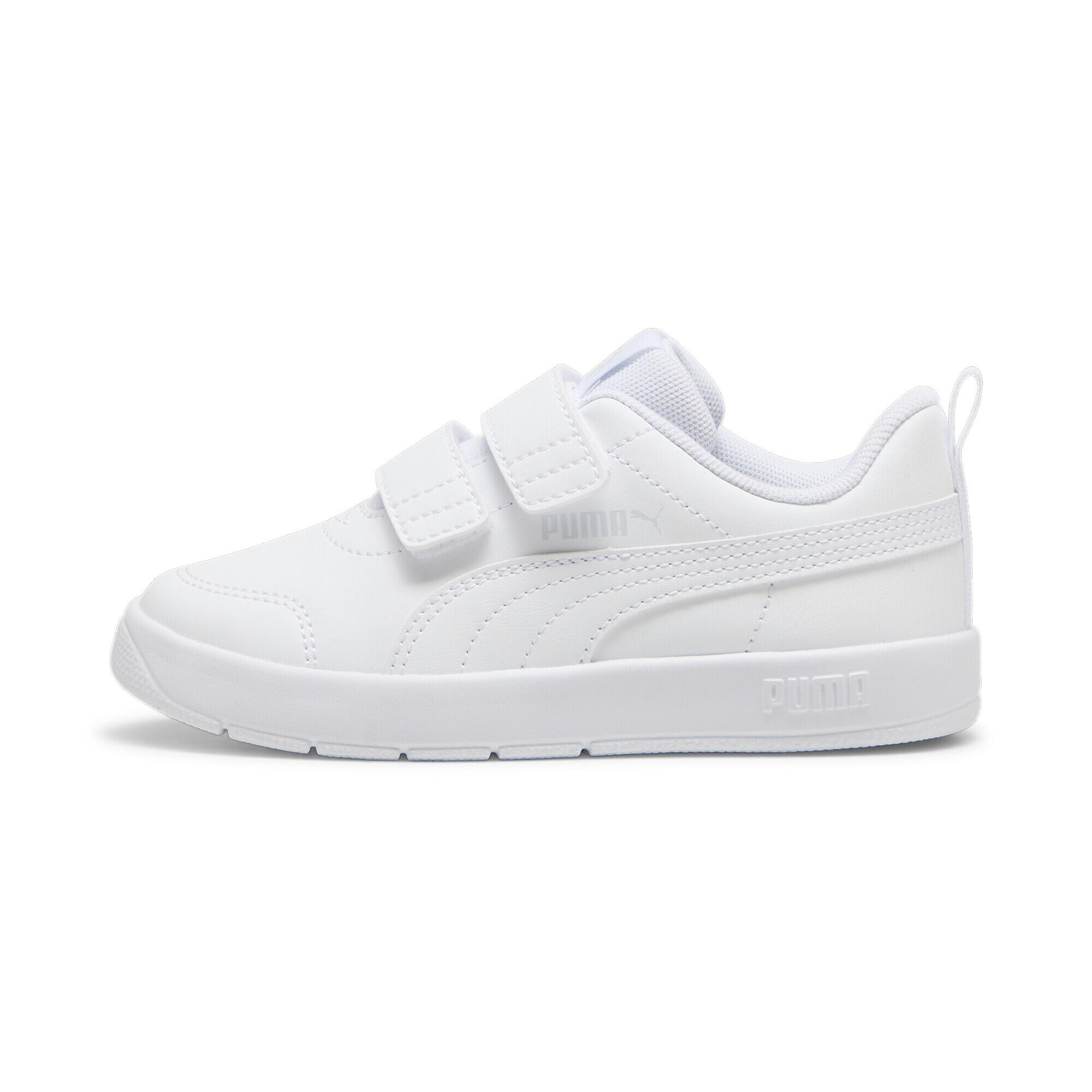 Baskets Courtflex V3 Enfant PUMA White Silver Mist Gray 4/7