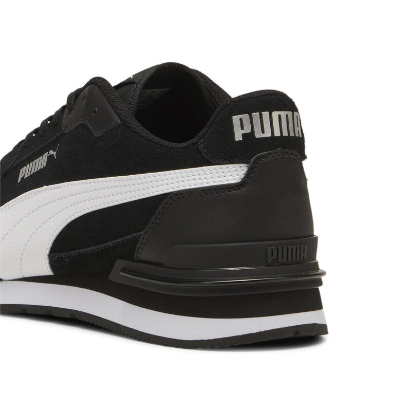 Sneakers en daim ST Runner v4 PUMA Black White Silver Metallic