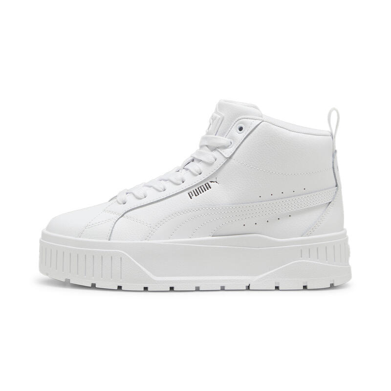 Tenisi Karmen II Mid Femei PUMA White Silver Metallic