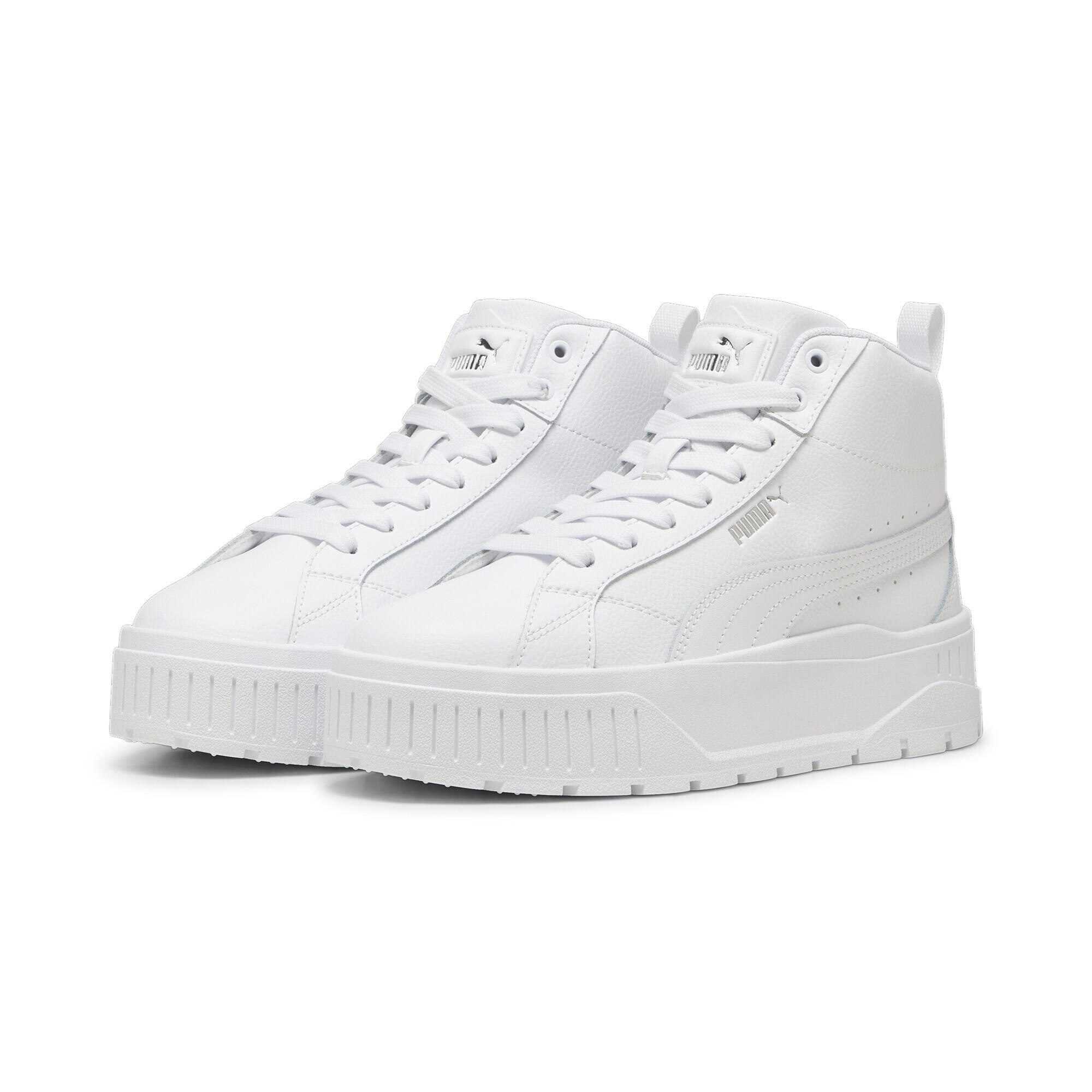 Puma - Sneakers Mi-hautes Karmen Ii Femme Puma White Silver Metallic - Baskets - Blanc|gris - Decathlon