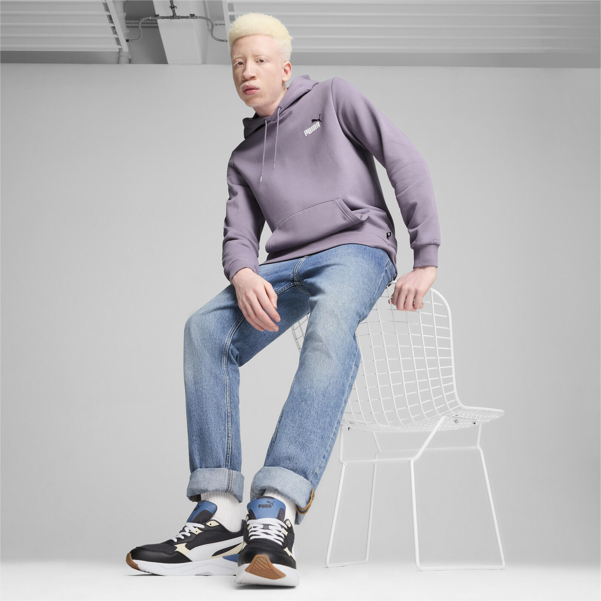 Felpa con cappuccio Essentials+ Two-Colour Small Logo da uomo PUMA 5/7