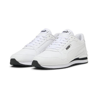 St runner v4 leather unisex sneakers puma white black