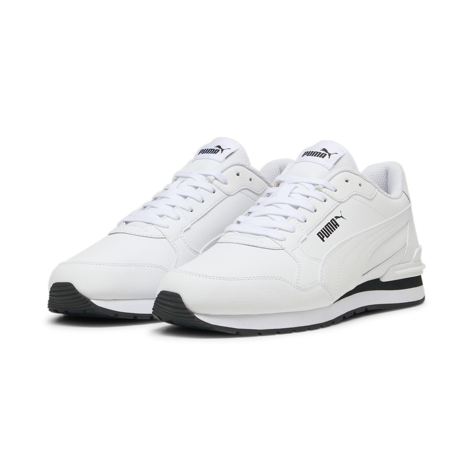 Puma - Sneakers En Cuir St Runner V4 Puma White Black - Baskets - Blanc|noir - Decathlon