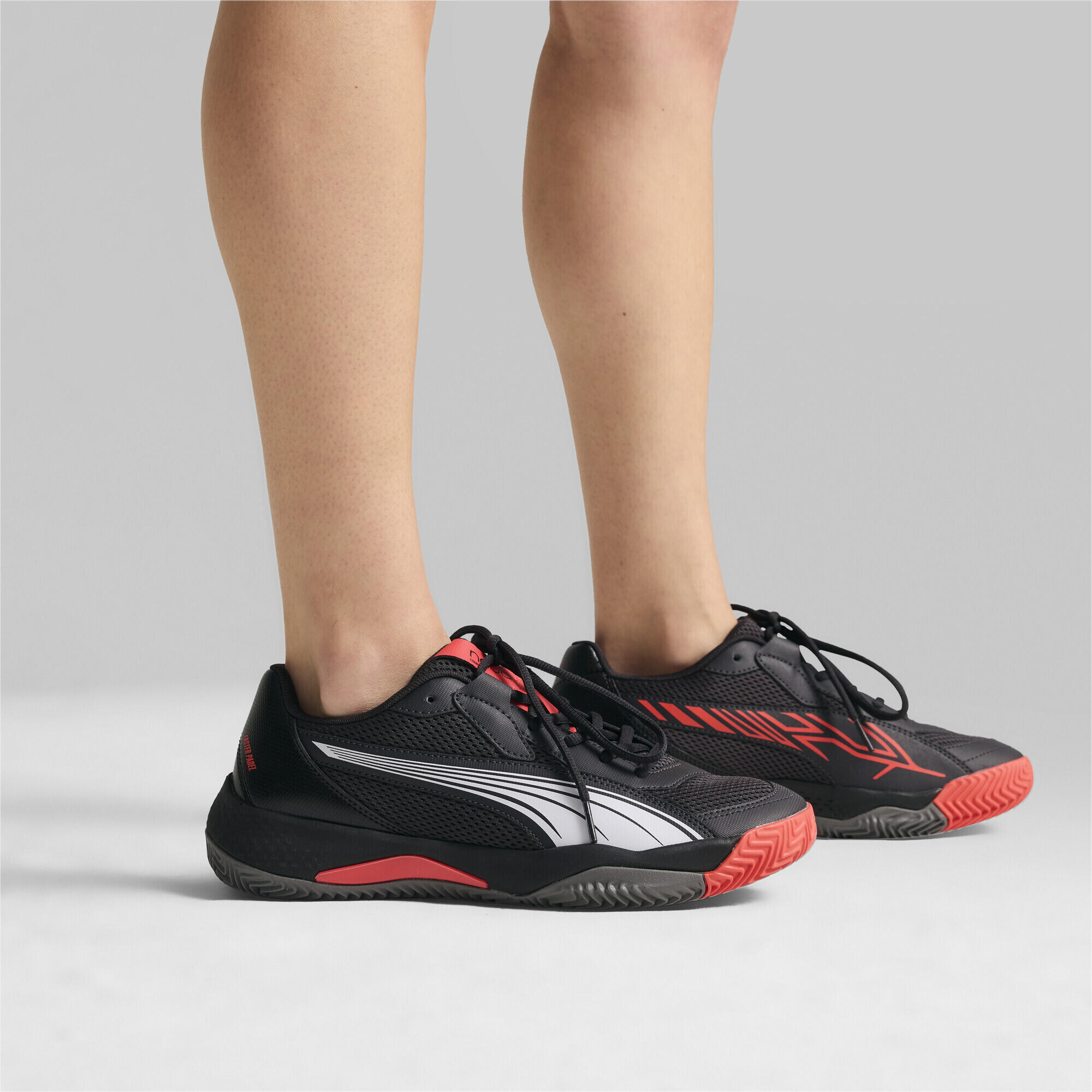 Zapatillas Puma Nova Court Gris Oscuro Negro Rojo -  - 44 2/7
