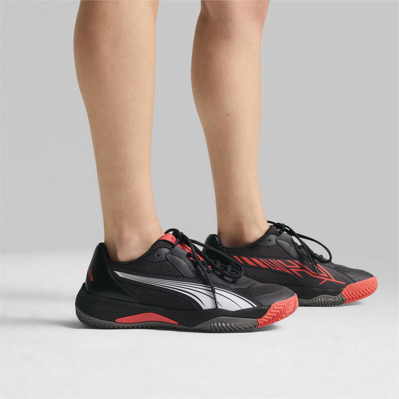 Calzado de pádel NOVA Court PUMA Flat Dark Gray Black Medium Active Red