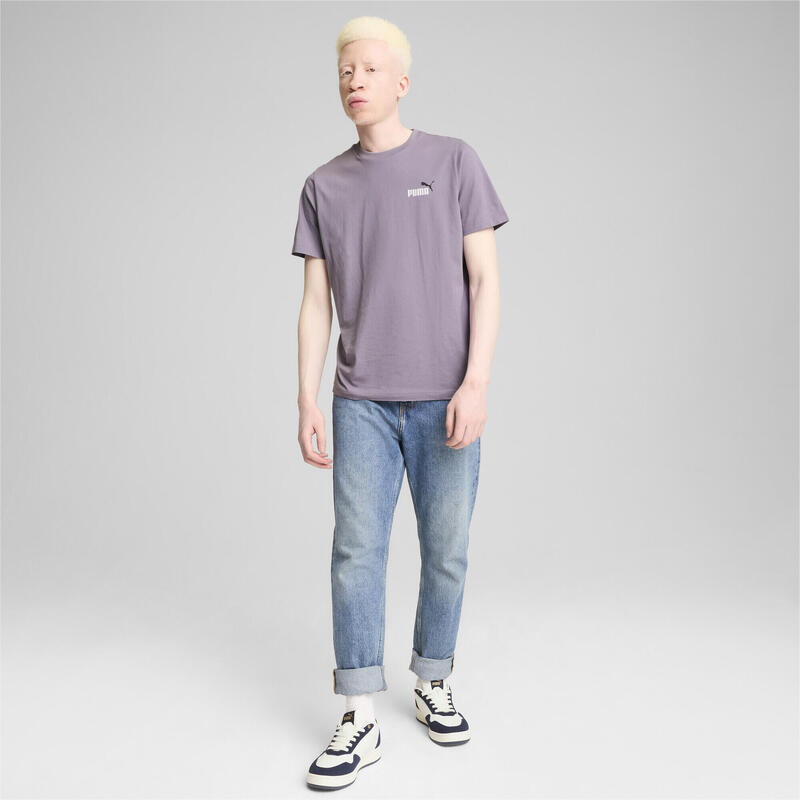 Essentials+ T-shirt met klein, tweekleurig logo voor heren PUMA Pale Plum Purple