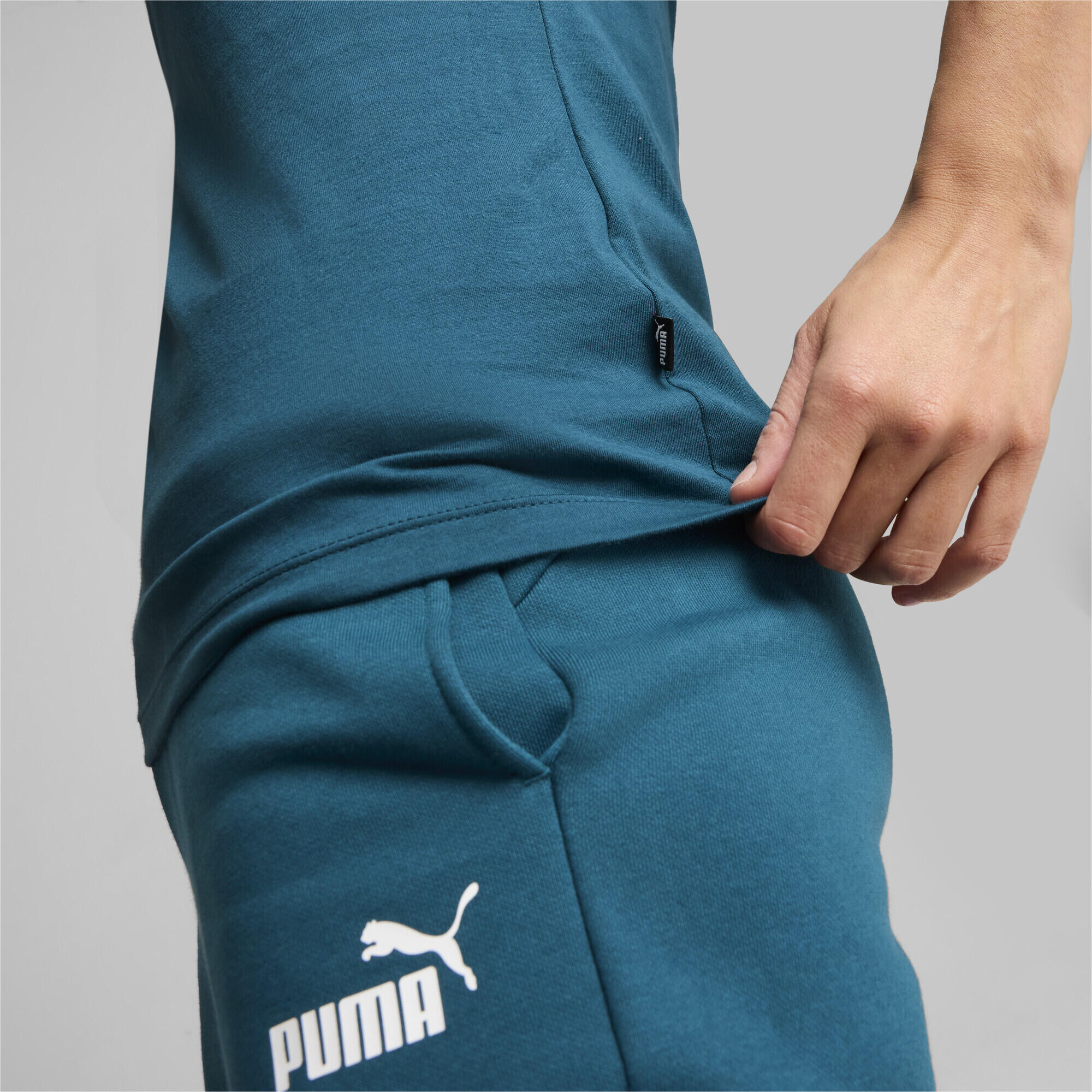 Essentials Logo T-Shirt Damen PUMA Cold Green 4/7