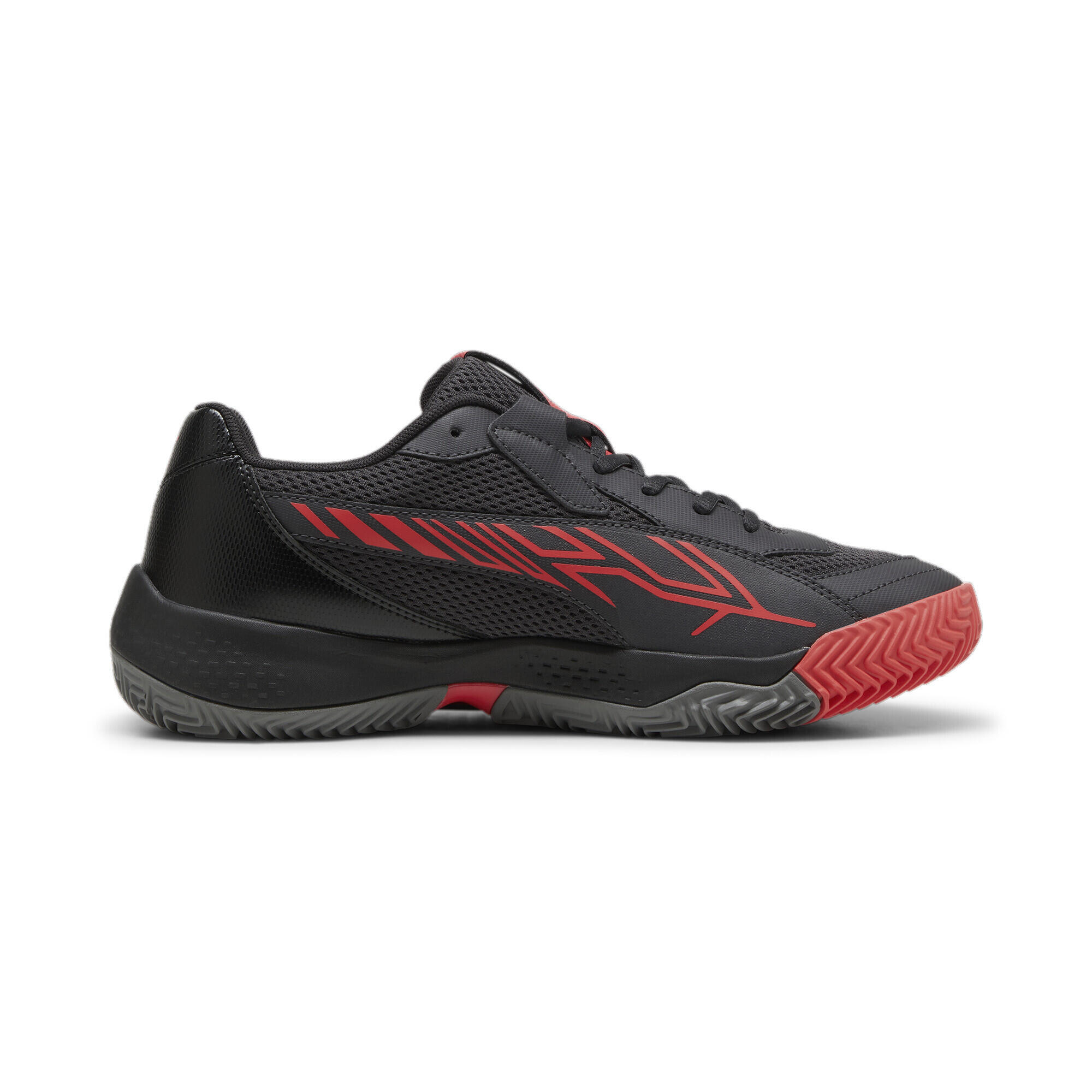 Zapatillas Puma Nova Court Gris Oscuro Negro Rojo -  - 44 7/7