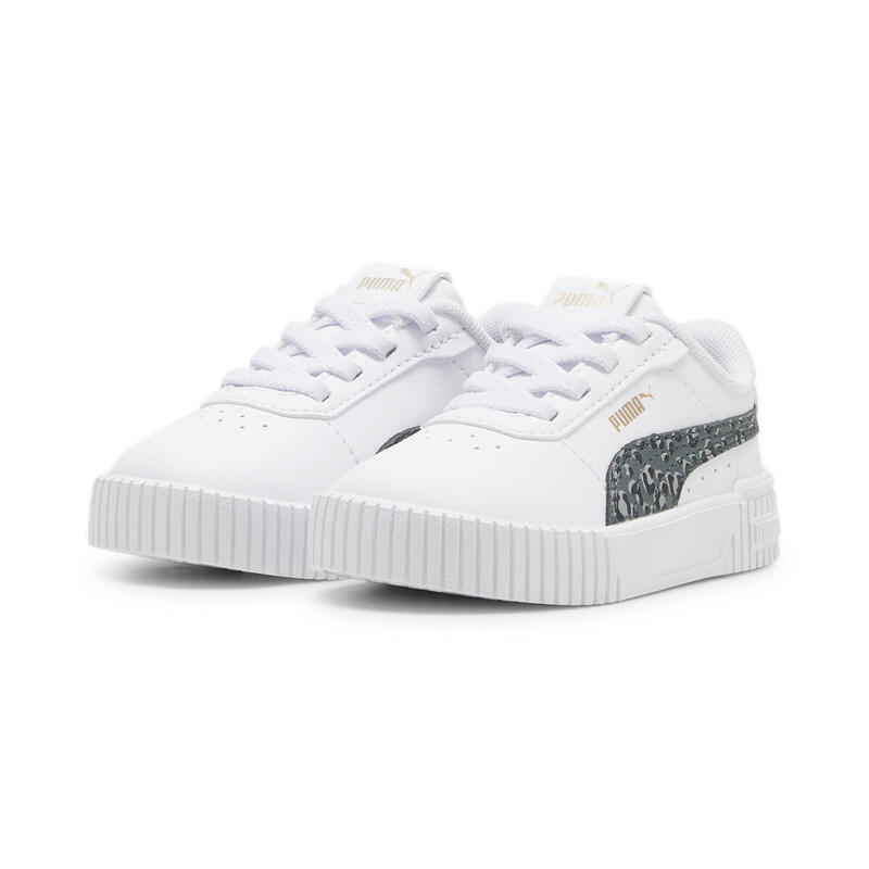 Carina 2.0 Animal Update sneakers voor peuters PUMA White Mineral Gray Gold