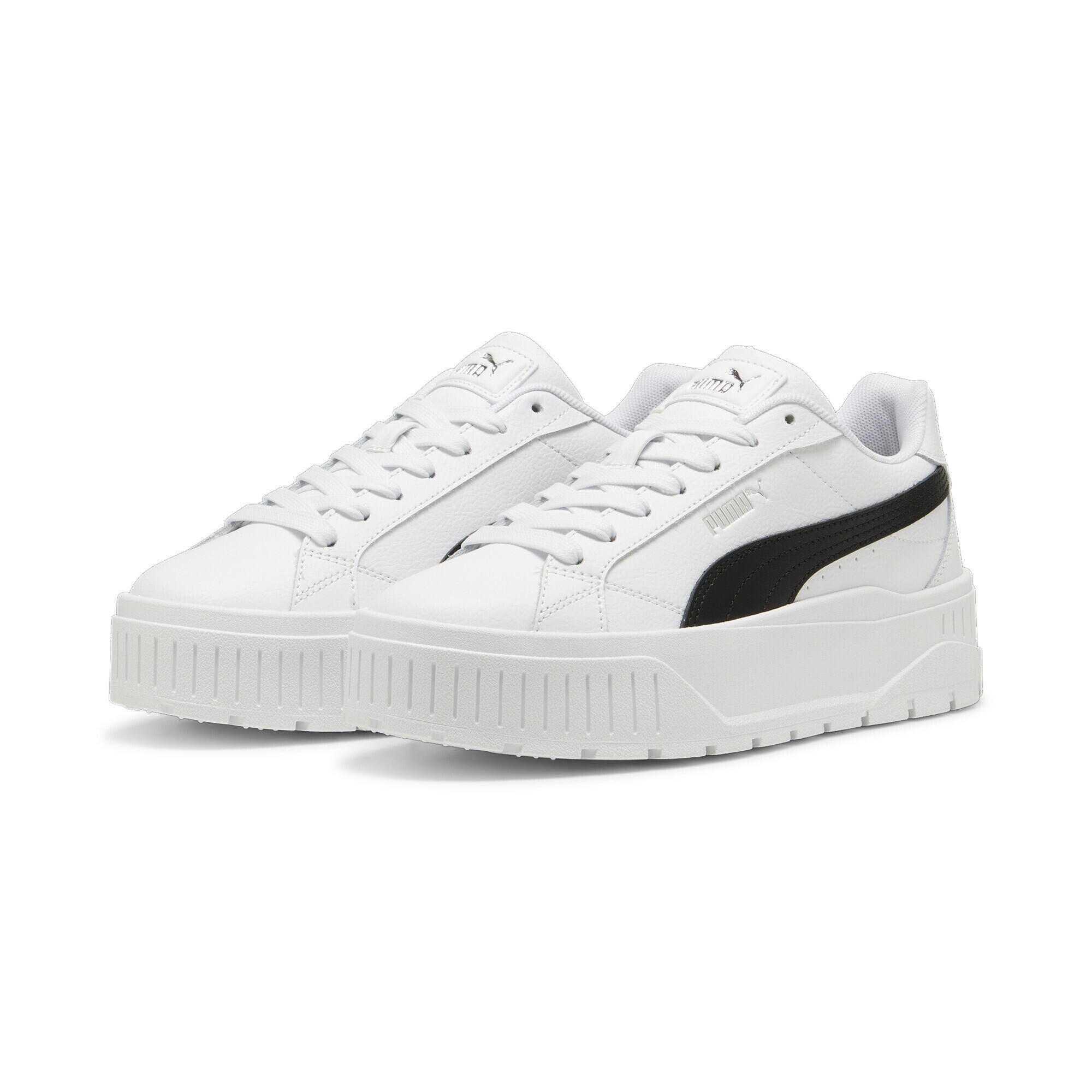 Puma - Sneakers En Cuir Karmen Ii Femme Puma - Baskets - Blanc|gris|noir - Decathlon