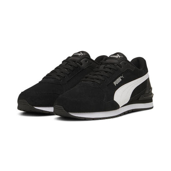 ST Runner v4 Suede unisex sneakers PUMA Black White Silver Metallic