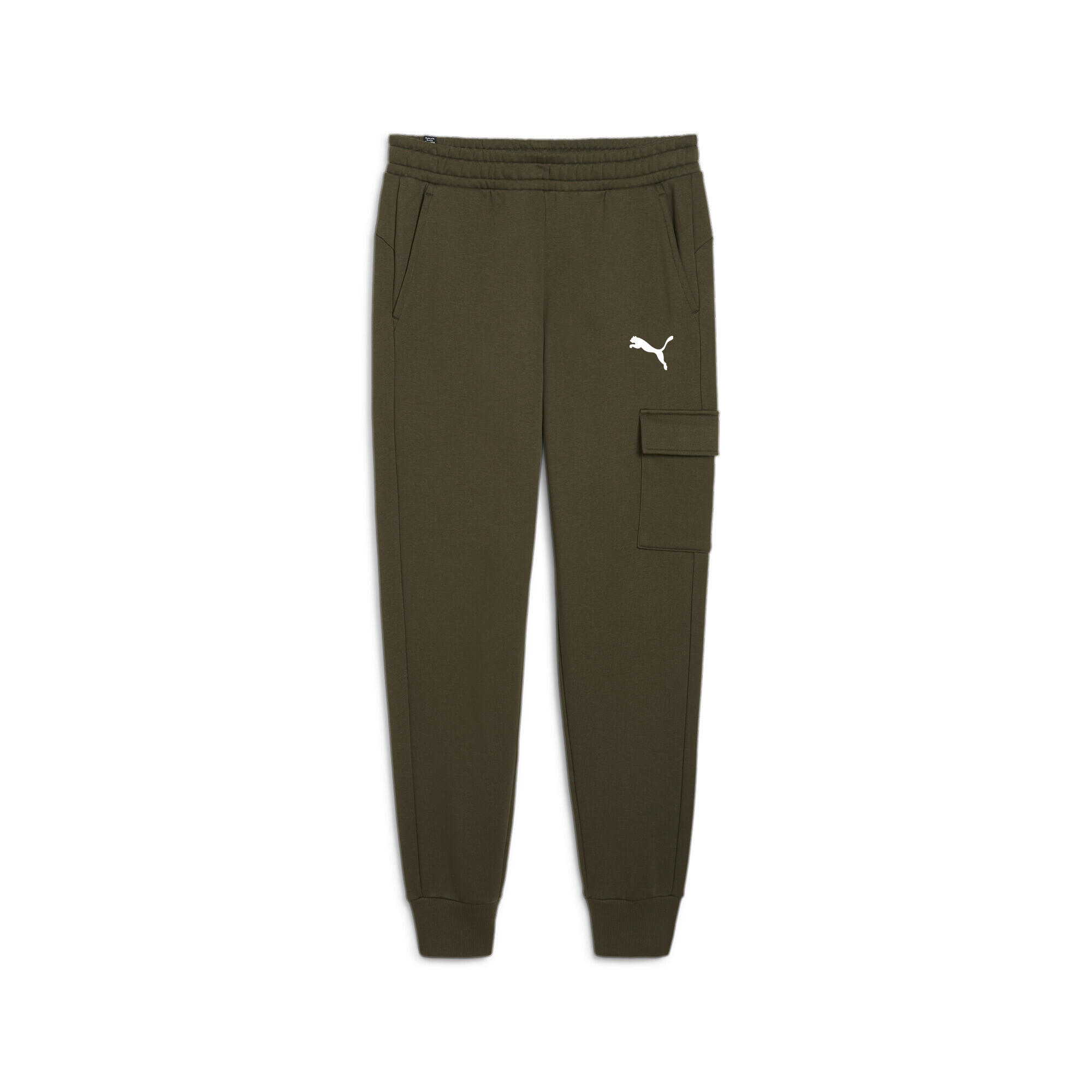 PUMA Pánské kalhoty Essentials Cargo Dark Olive Green