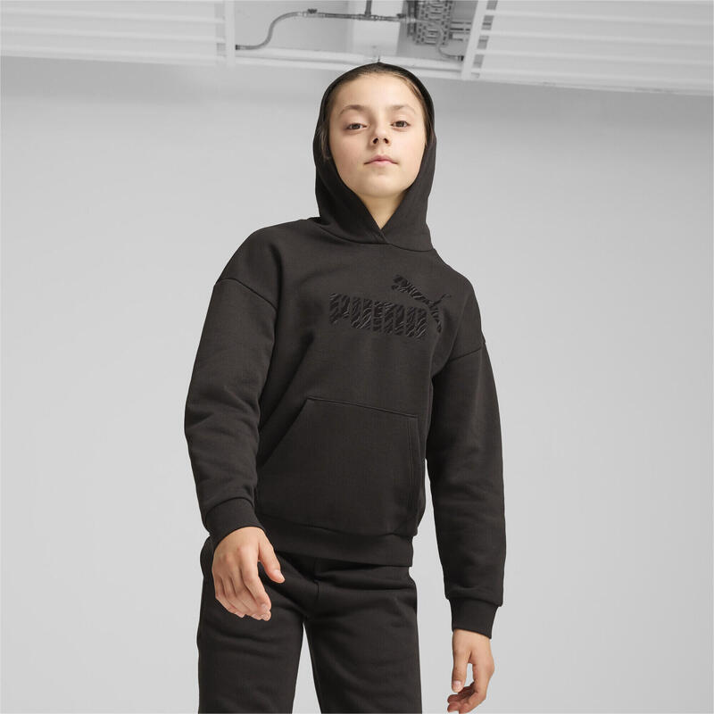 ESS+ ANIMAL hoodie voor jongeren PUMA Black