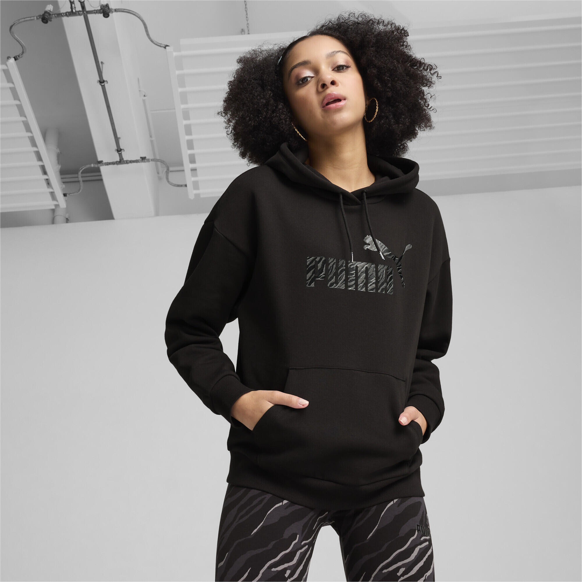 Hoodie ESS+ ANIMAL Femme PUMA Black 5/7