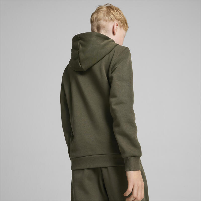 Sudadera con capucha Essentials+ Big Logo bicolor Niño PUMA Dark Olive Green