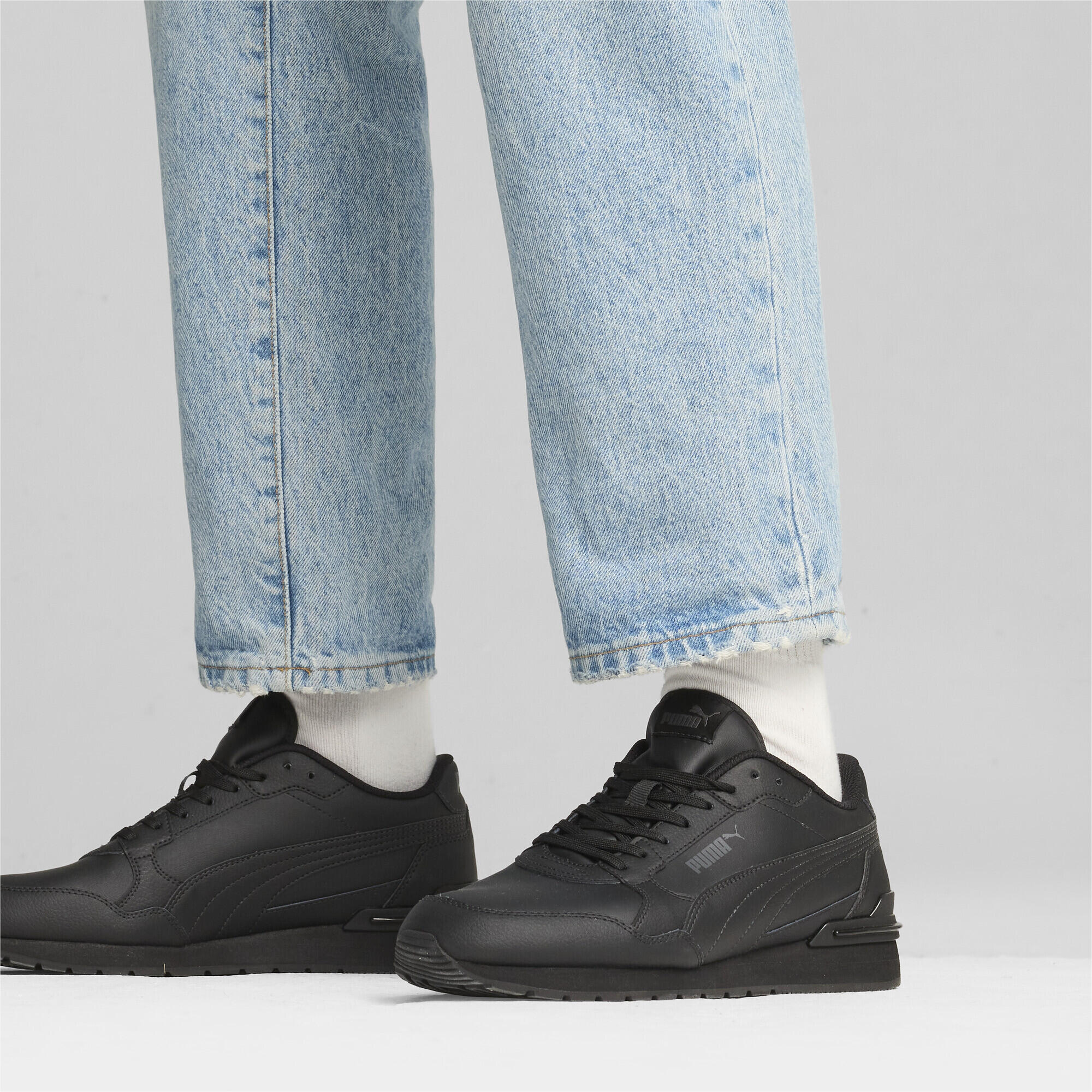 Sneakers en cuir ST Runner v4 PUMA Black Shadow Gray 3/7