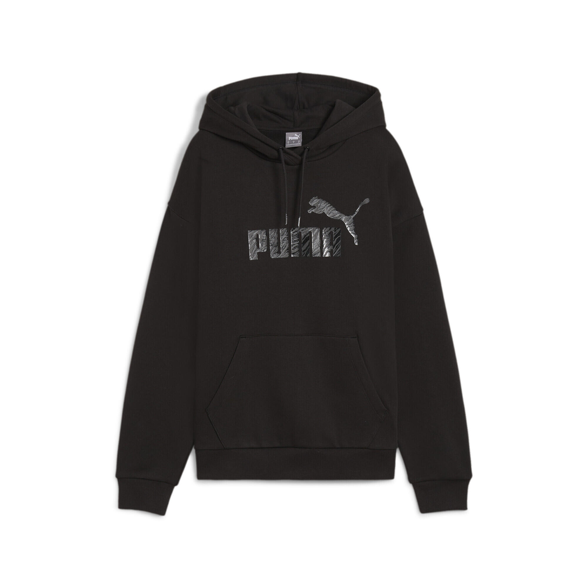 Puma - Hoodie Ess+ Animal Femme Puma Black - Sweat-shirt - Noir - S - Decathlon
