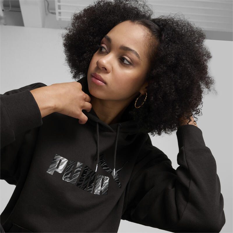 ESS+ ANIMAL hoodie voor dames PUMA Black