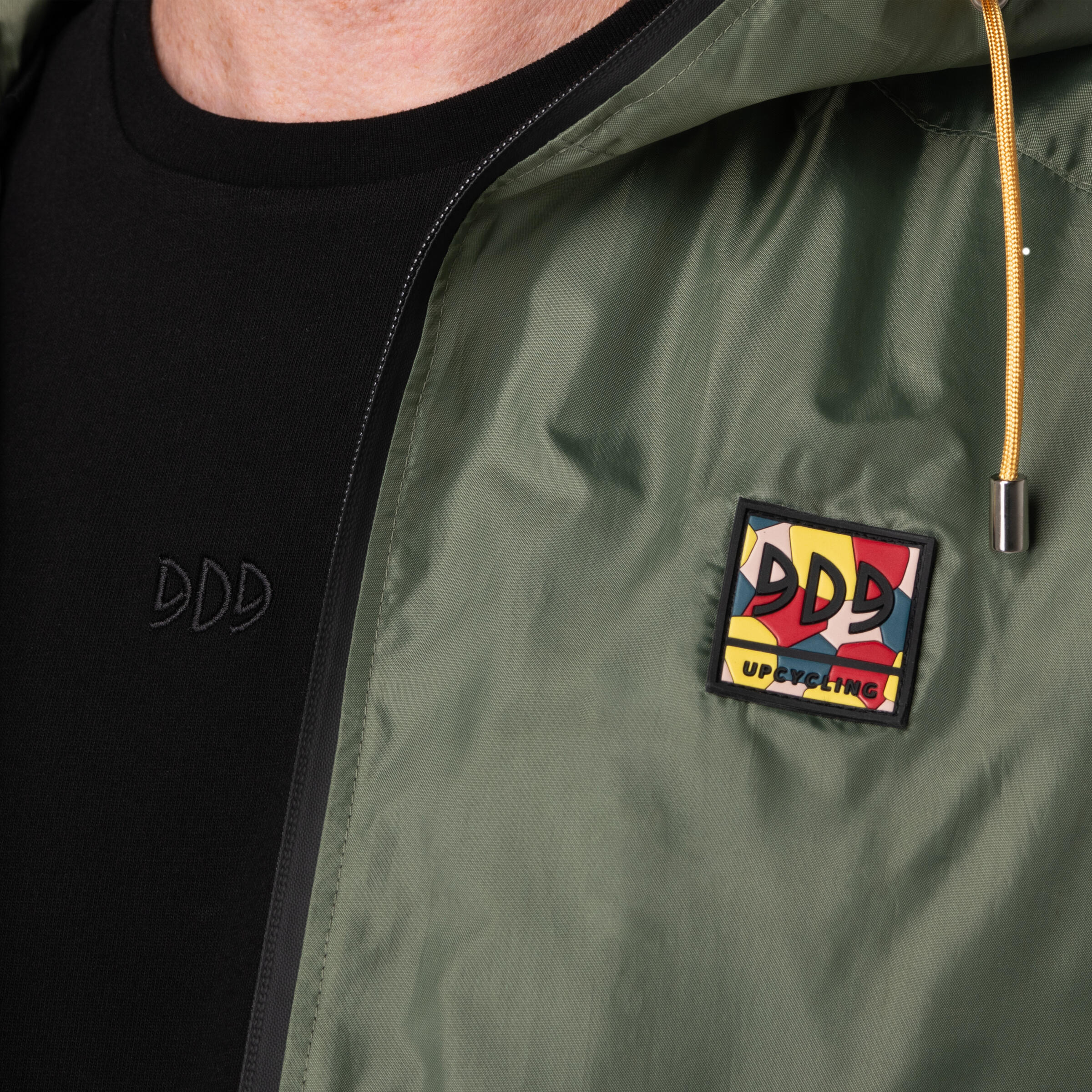VESTE UPCYCLÉE IMPERMÉABLE ET COUPE VENT - SOFTSHELL KAKI HOMME 4/5