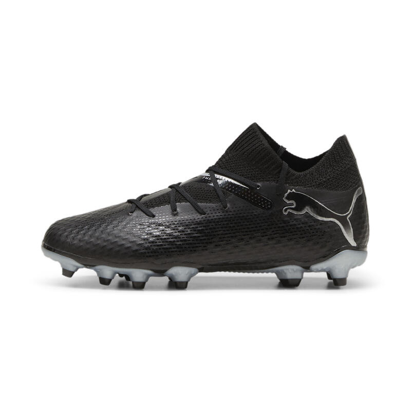 Botas de fútbol Niños FUTURE 7 PRO FG/AG para PUMA Black Silver Metallic