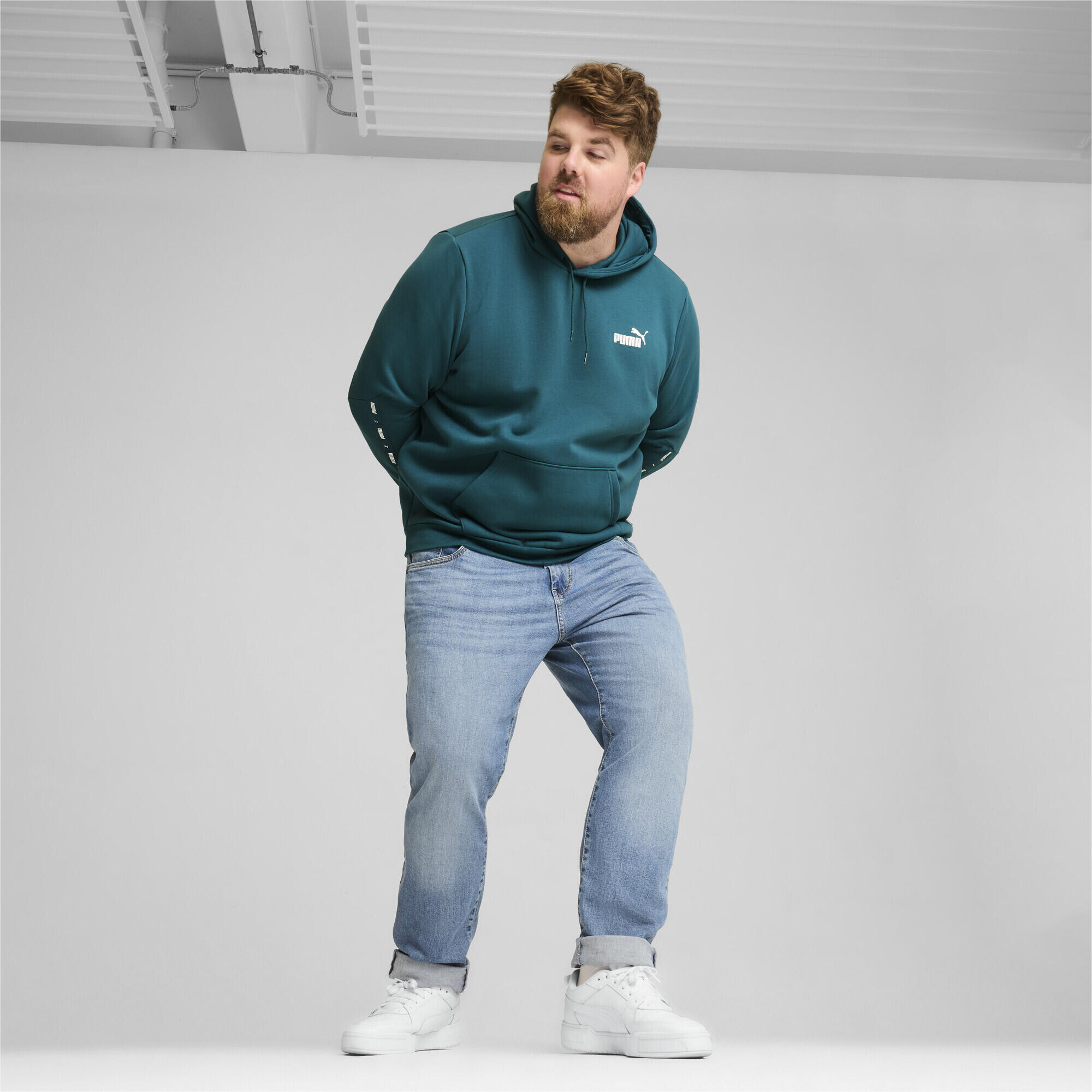 Sudadera con capucha Essentials+ Tape Hombre PUMA Cold Green 4/6