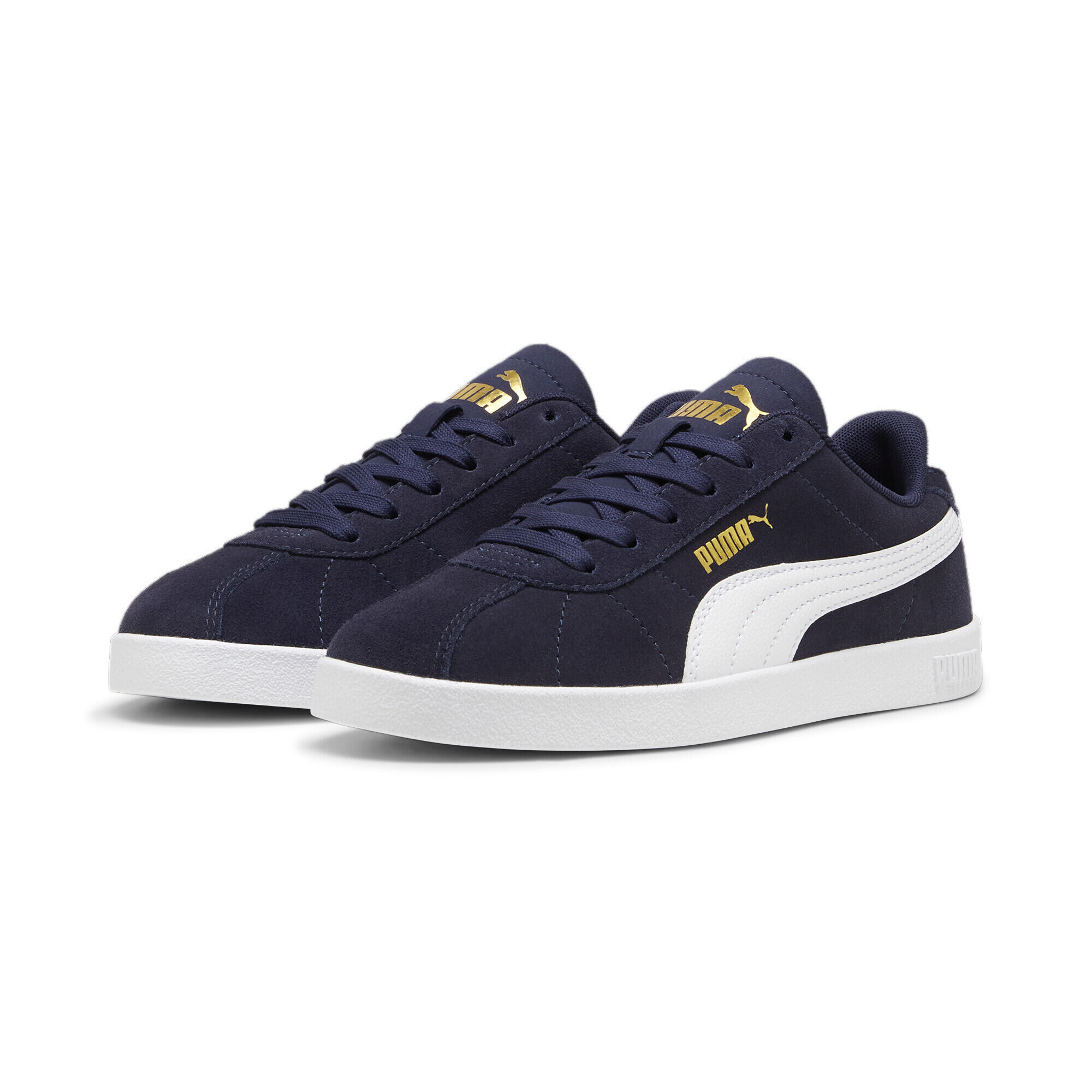 Puma - Baskets Puma Club ii Enfant Et Adolescent Puma Navy White Gold Blue - Baskets - Blanc|bleu - Decathlon