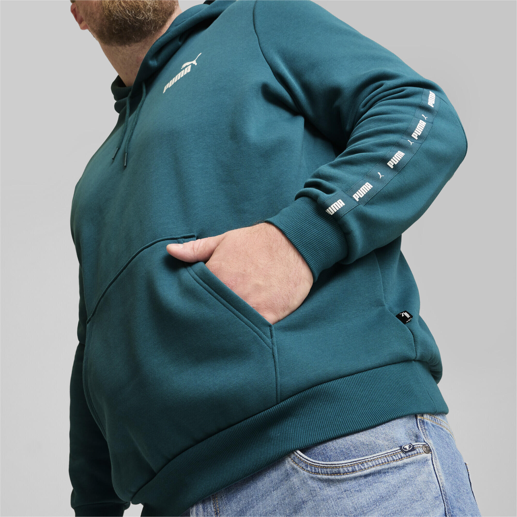 Sudadera con capucha Essentials+ Tape Hombre PUMA Cold Green 3/6