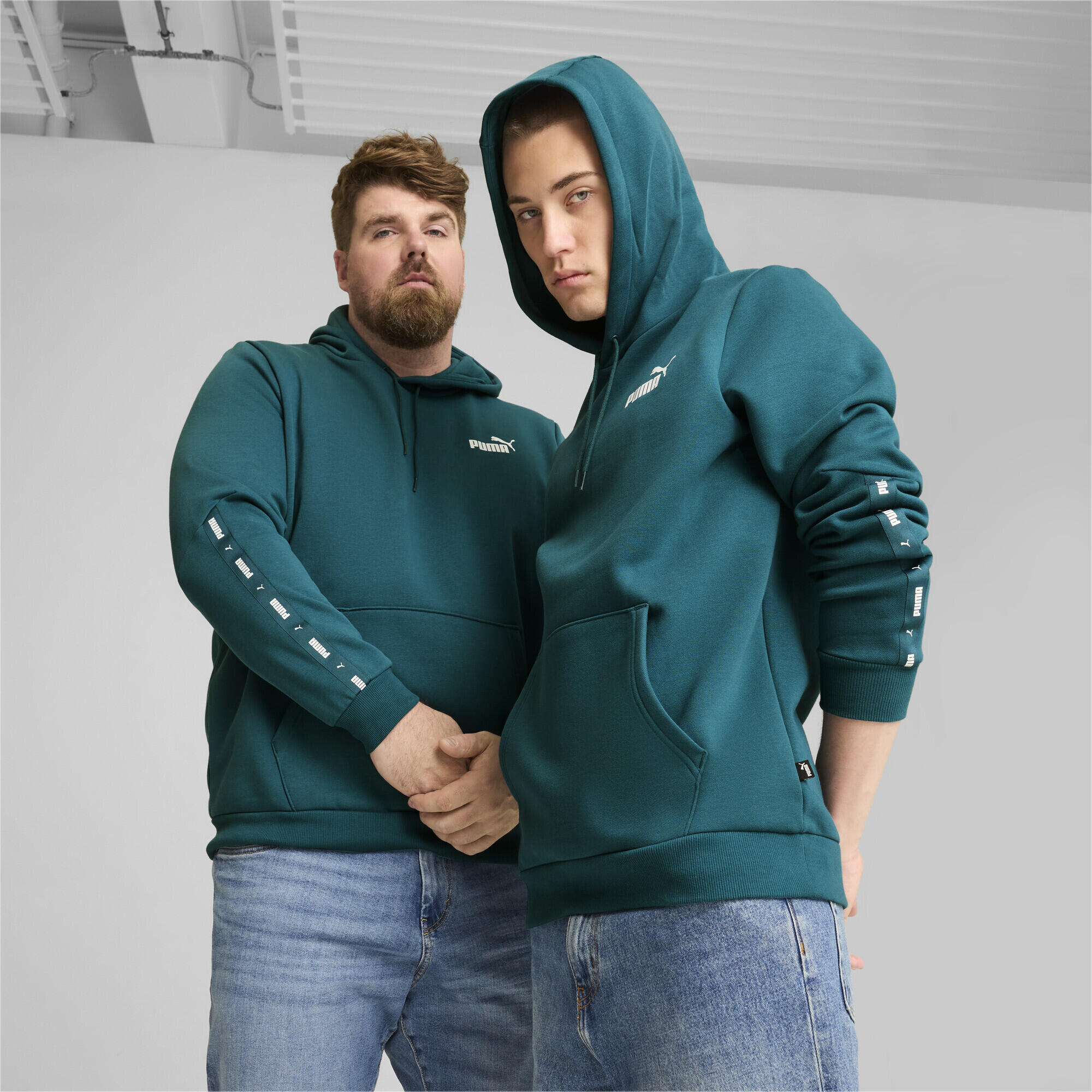 Sudadera con capucha Essentials+ Tape Hombre PUMA Cold Green 2/6