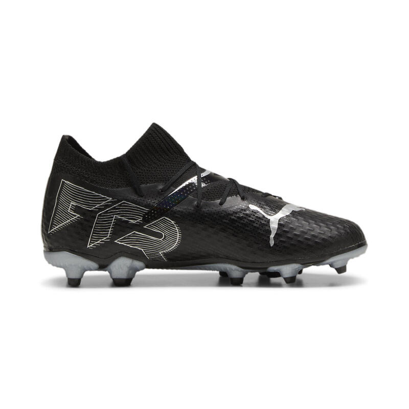 Botas de fútbol Niños FUTURE 7 PRO FG/AG para PUMA Black Silver Metallic