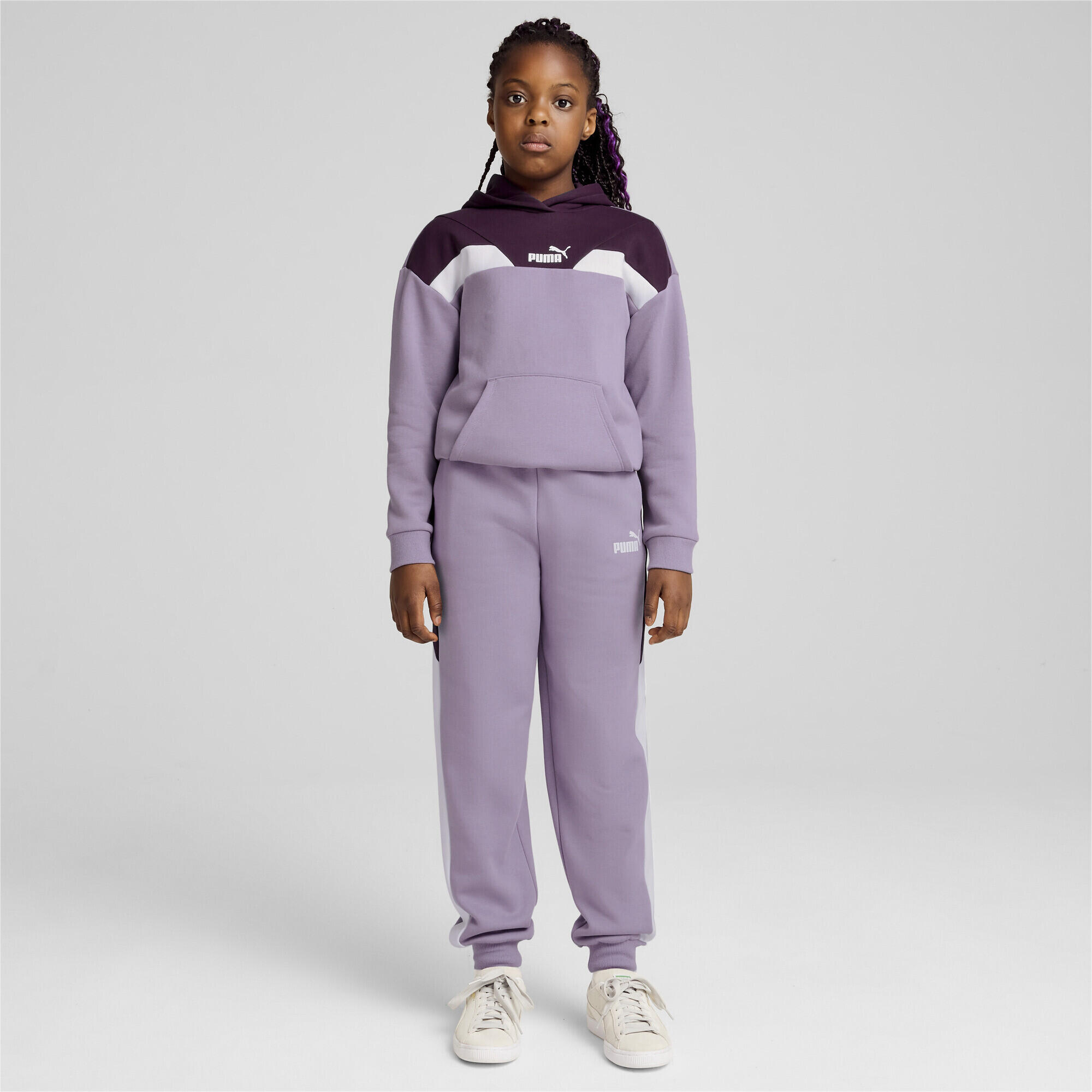 Młodzieżowe spodnie dresowe PUMA POWER PUMA Pale Plum Purple 2/6