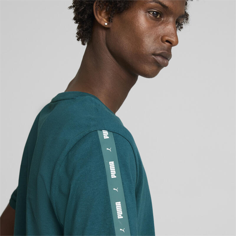 Essentials+ Tape T-shirt voor heren PUMA Cold Green