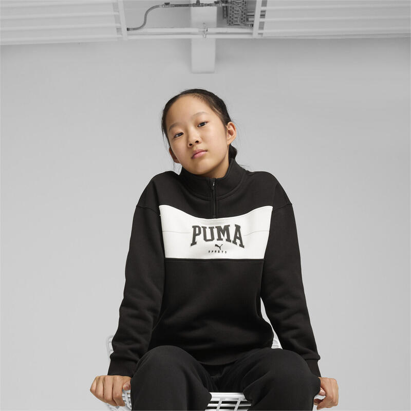 Sudadera PUMA SQUAD con media cremallera Niño PUMA Black