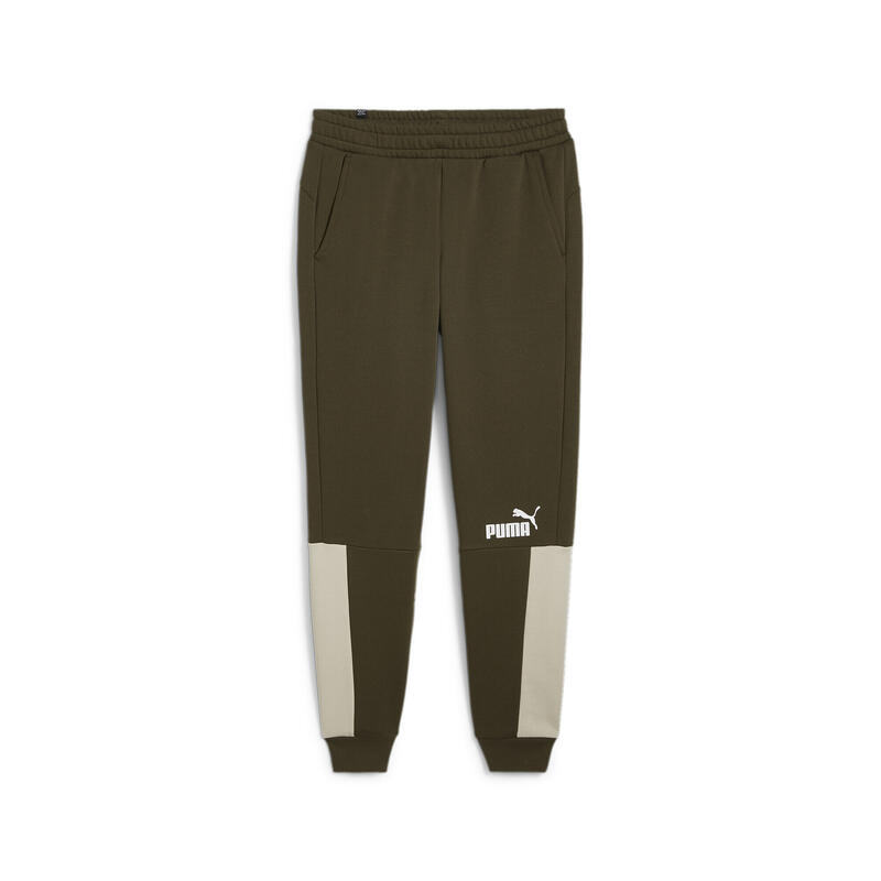 Pantaloni da tuta Essentials+ Block da uomo PUMA Dark Olive Green