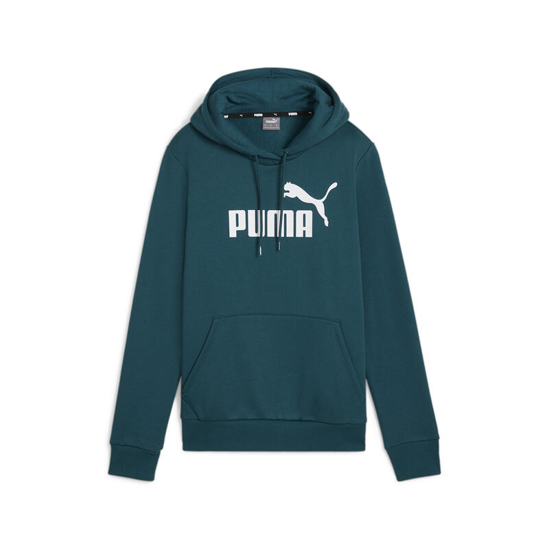 Essentials Logo FL hoodie voor dames PUMA Cold Green