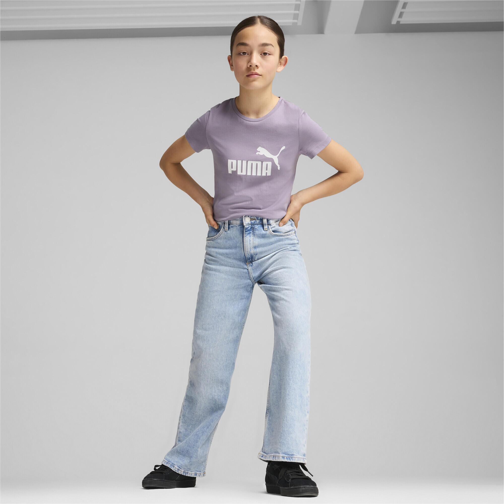 T-shirt con logo Essentials per ragazzi PUMA Pale Plum Purple 5/6