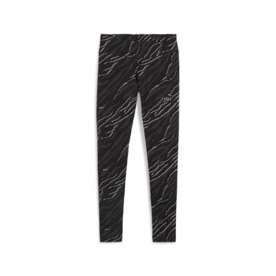 Ess+ animal legging met print voor dames puma black