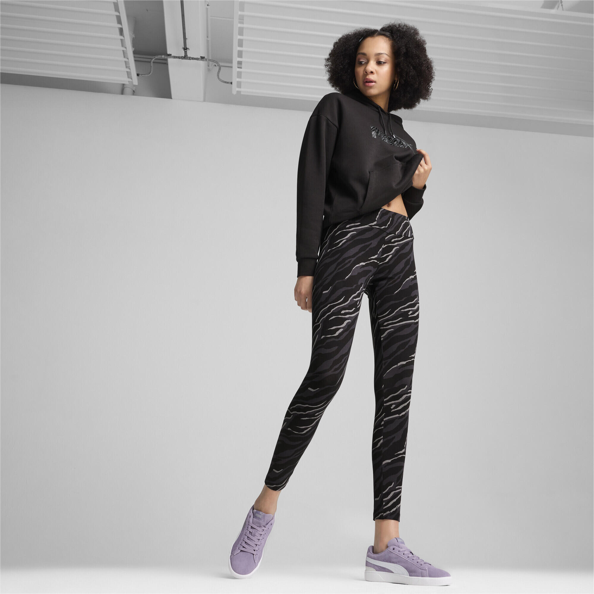 Leggings con grafica ESS+ ANIMAL da donna PUMA Black 6/7