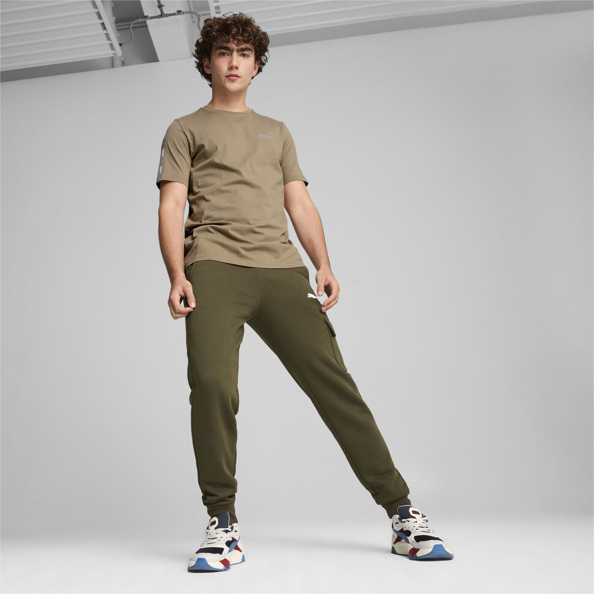Pantaloni Cargo Essentials da uomo PUMA Dark Olive Green 7/7