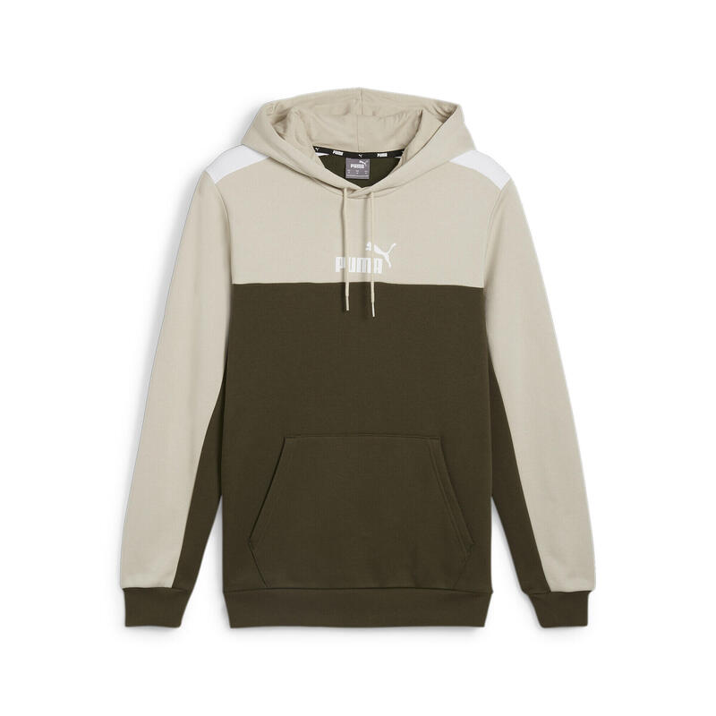 Sudadera con capucha Essentials+ Block Hombre PUMA Dark Olive Green