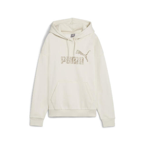 Hoodie ESS+ ANIMAL Femme PUMA Alpine Snow White