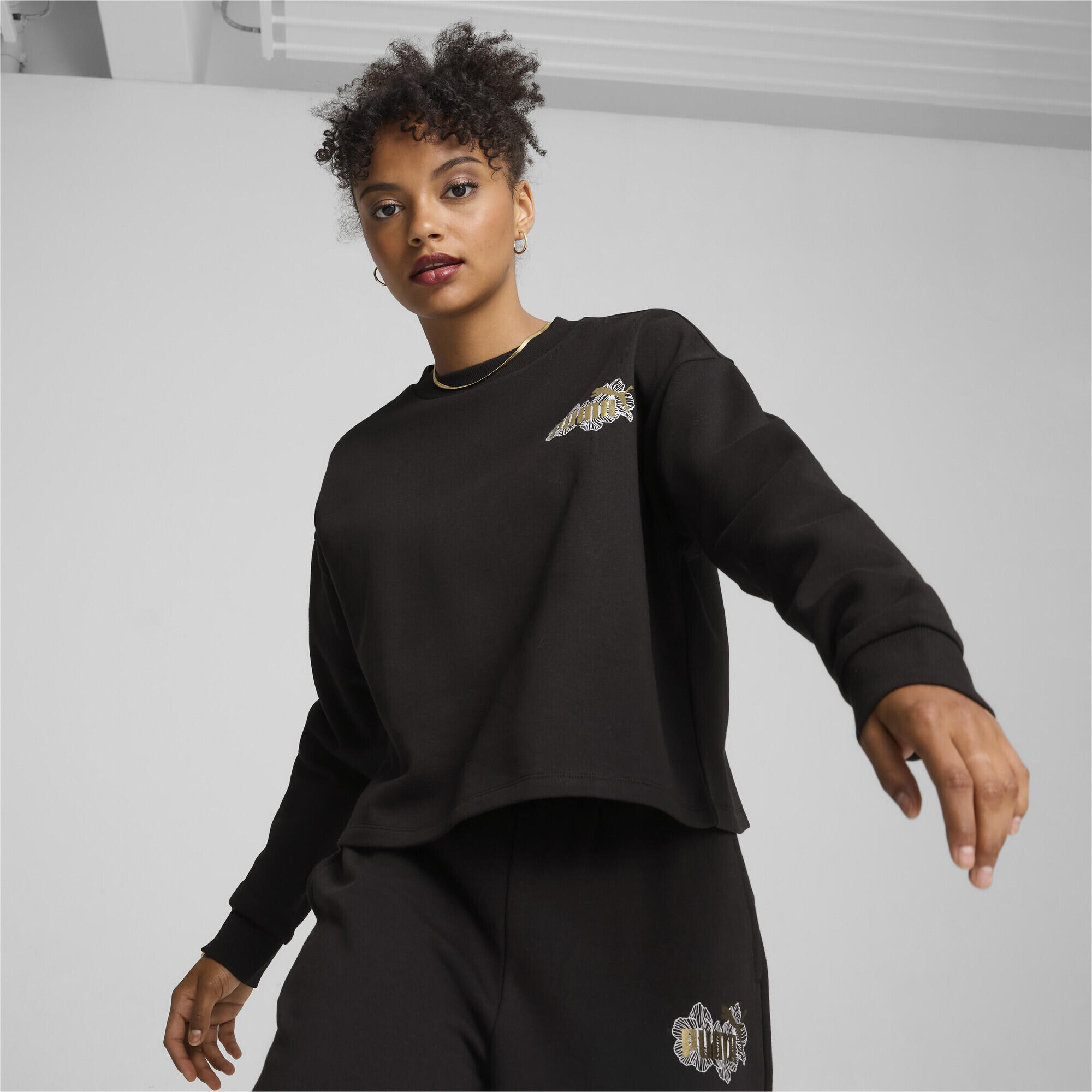 Sweat à col rond ESS+ CLASS ACT Femme PUMA Black 4/7