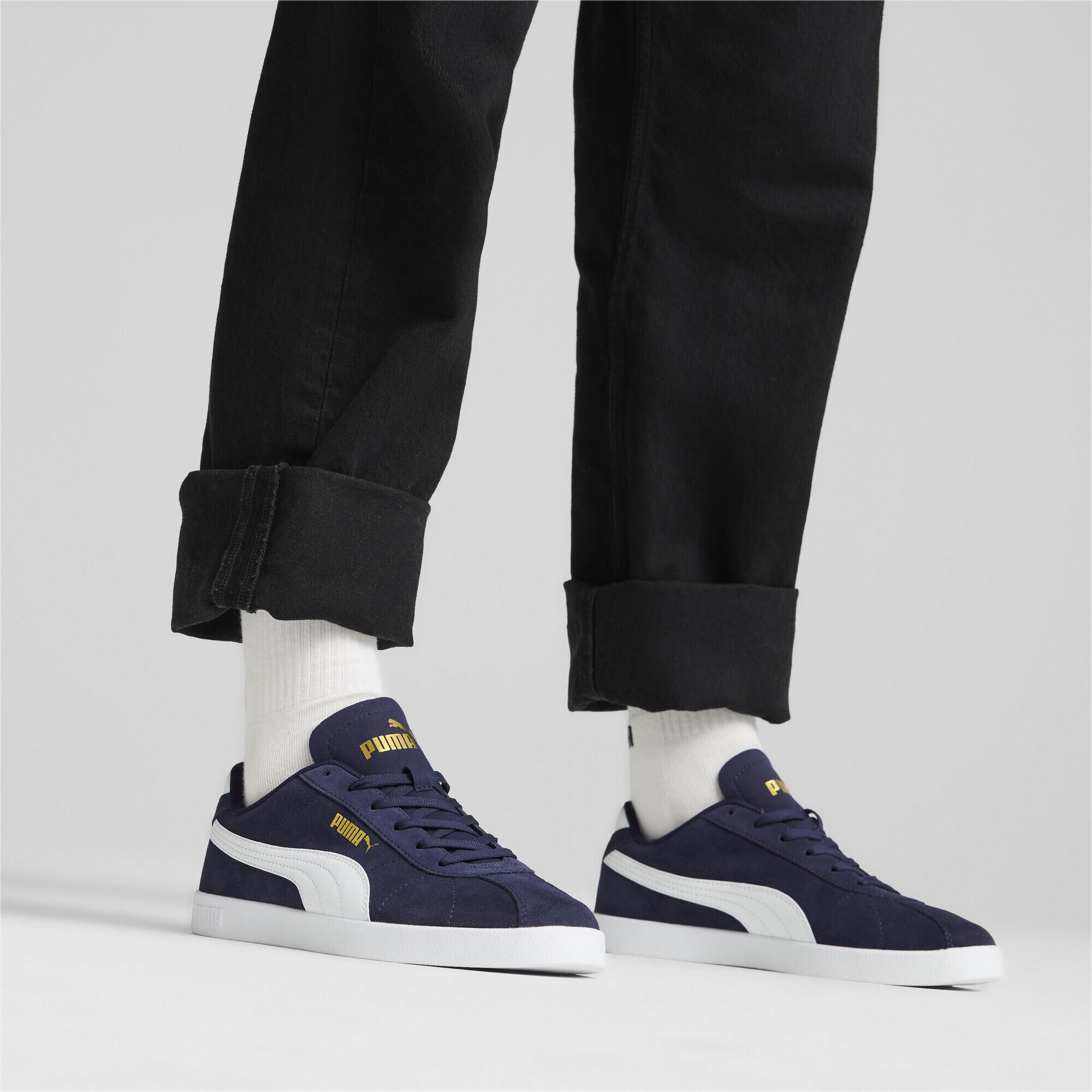 PUMA Club II Suede unisex sneakers PUMA Navy White Gold Blue 4/7