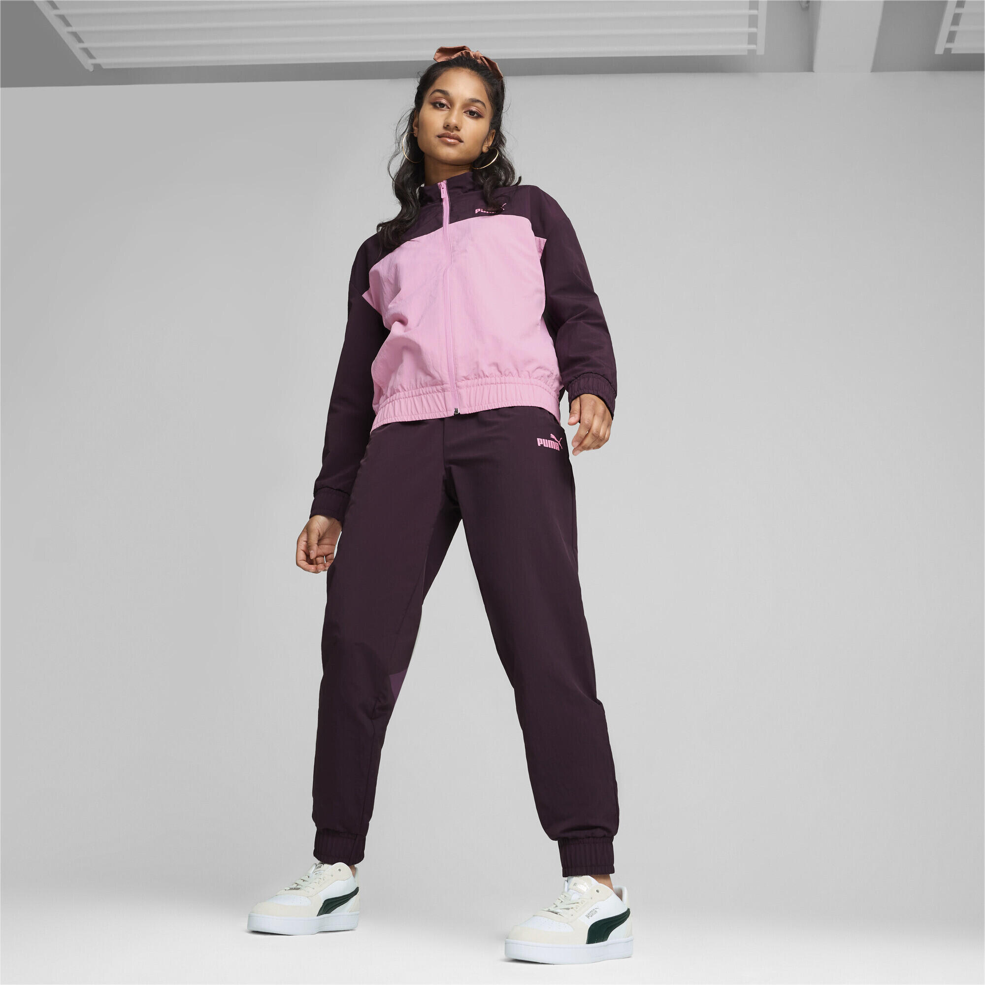 Trainingsanzug aus Webware Damen PUMA Midnight Plum Purple 3/7