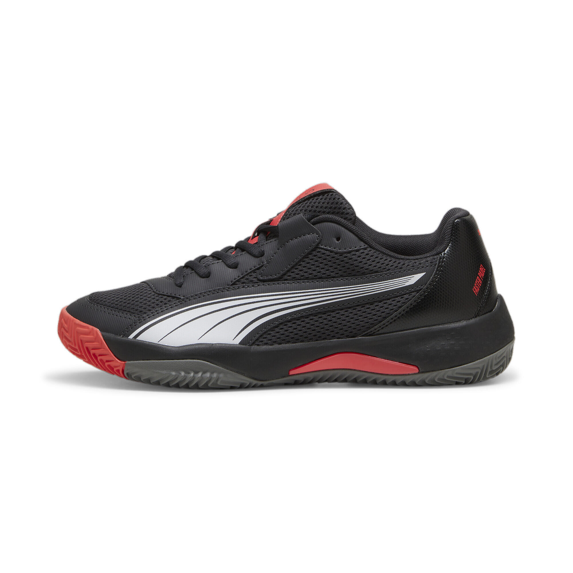 Zapatillas Puma Nova Court Gris Oscuro Negro Rojo -  - 44 5/7