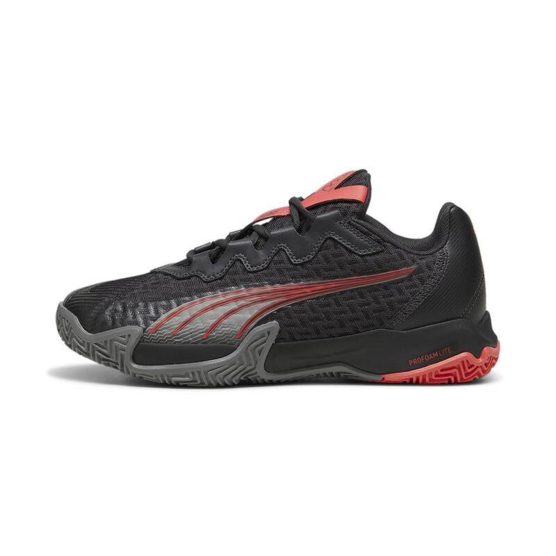 NOVA Elite padelschoenen PUMA Flat Dark Gray Black Medium Active Red