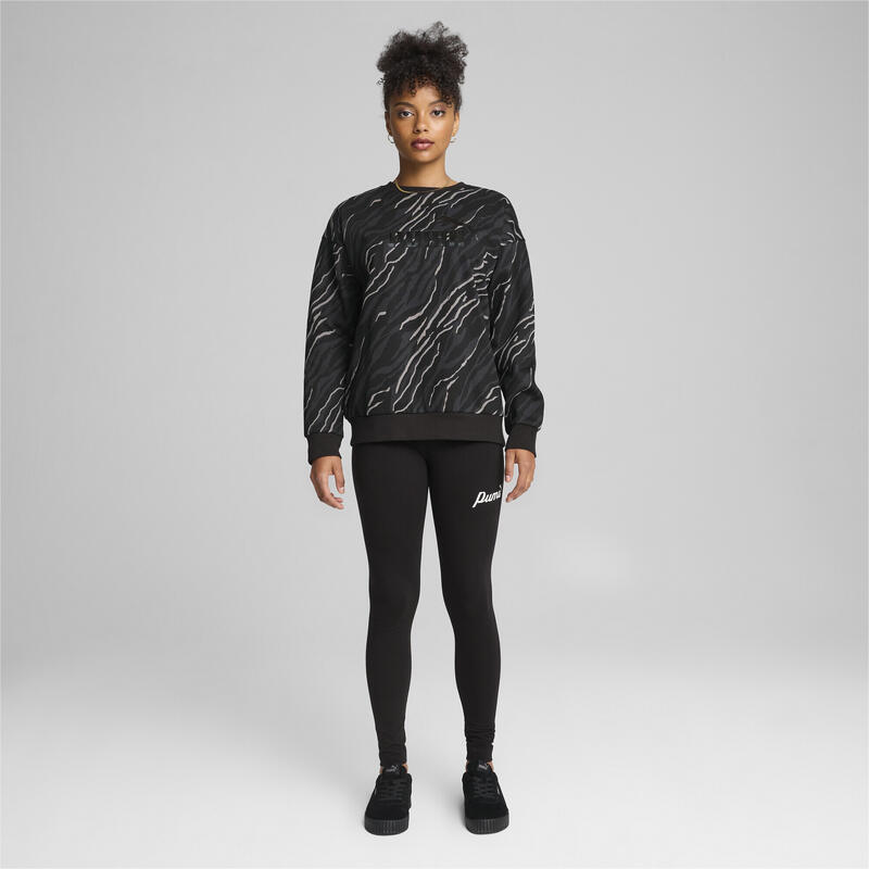 Sweat à imprimés et à col rond ESS+ ANIMAL Femme PUMA Black