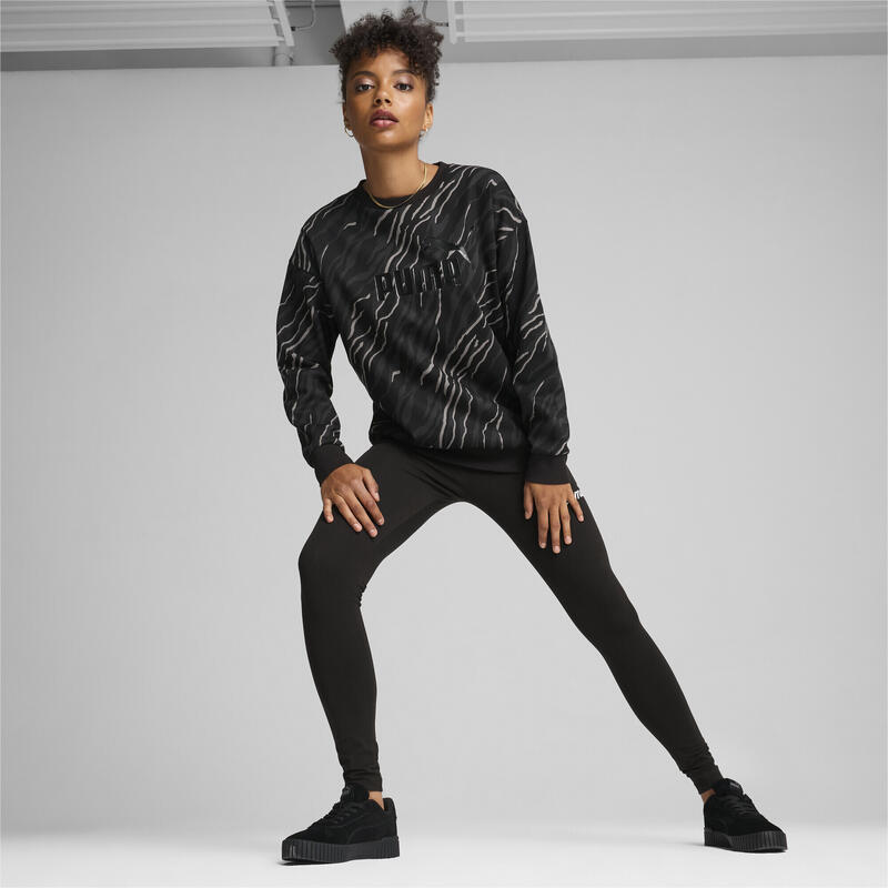 Sweat à imprimés et à col rond ESS+ ANIMAL Femme PUMA Black