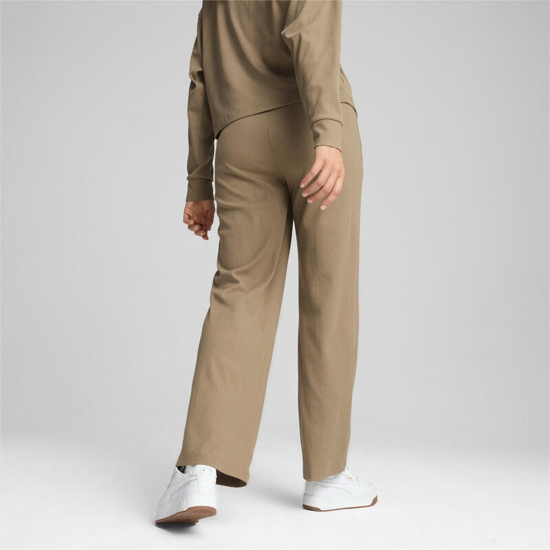 Pantalon droit ESS ELEVATED Femme PUMA Oak Branch Beige