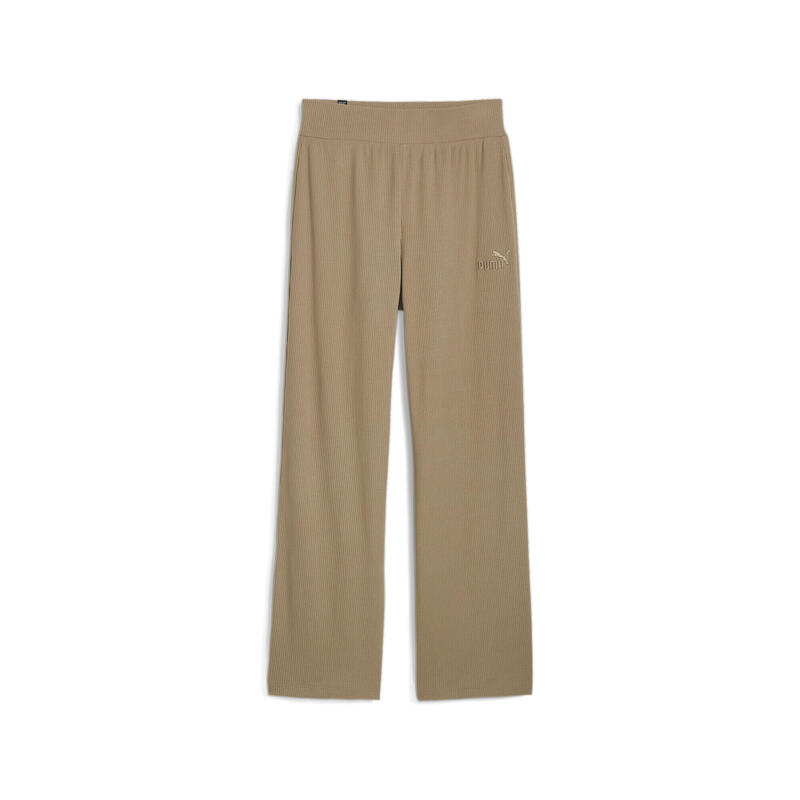 Pantaloni a gamba dritta ESS ELEVATED da donna PUMA Oak Branch Beige